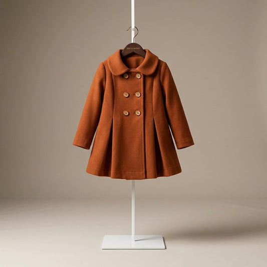 Dark Brown . kids coat