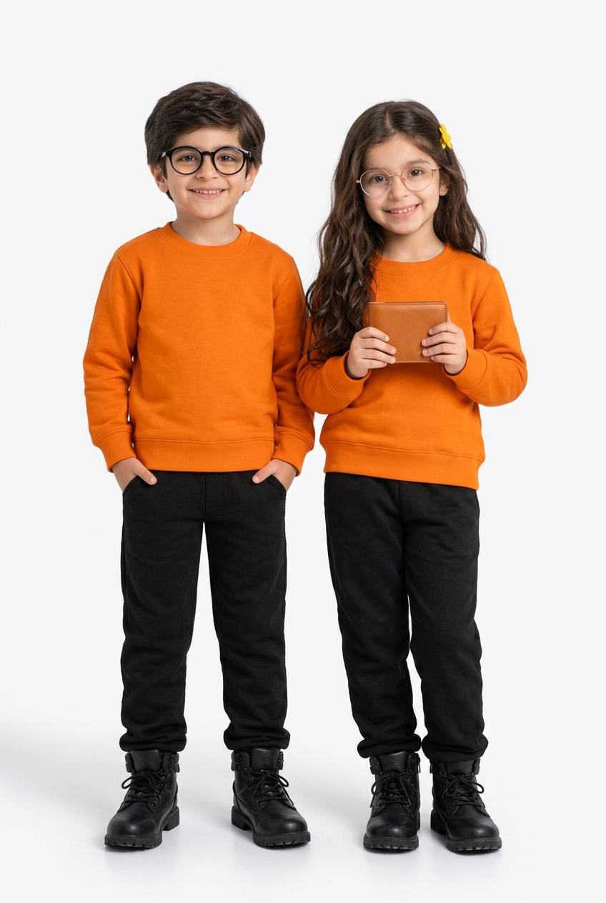 Orange : Cozy Kids Fleece Co-ord Set