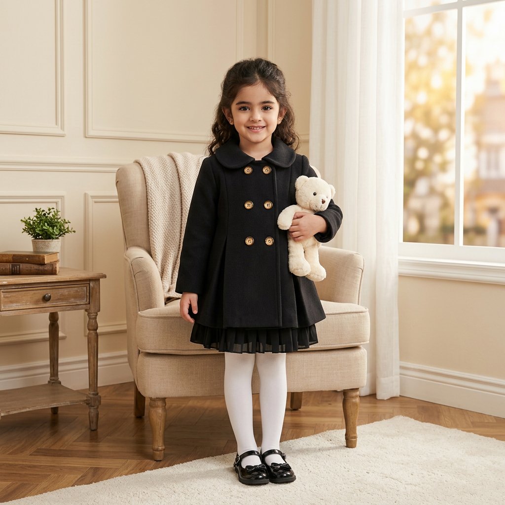 Black . kids coat