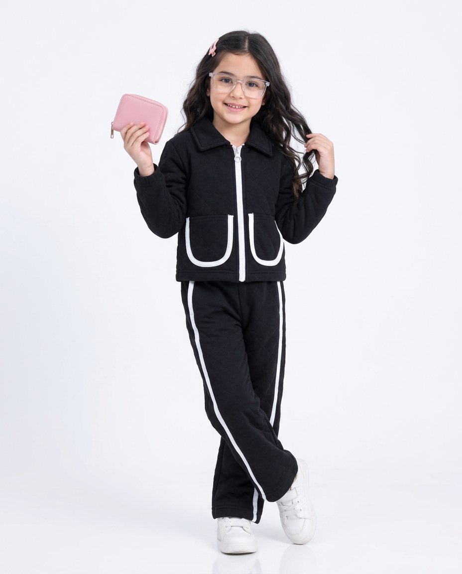 Black & white line tracksuit