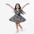 Black & White Frock Printed Kids Wear