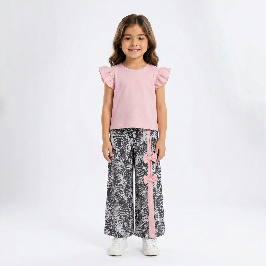 Focus Outfit Pink Leaf Whisper Co-Ord