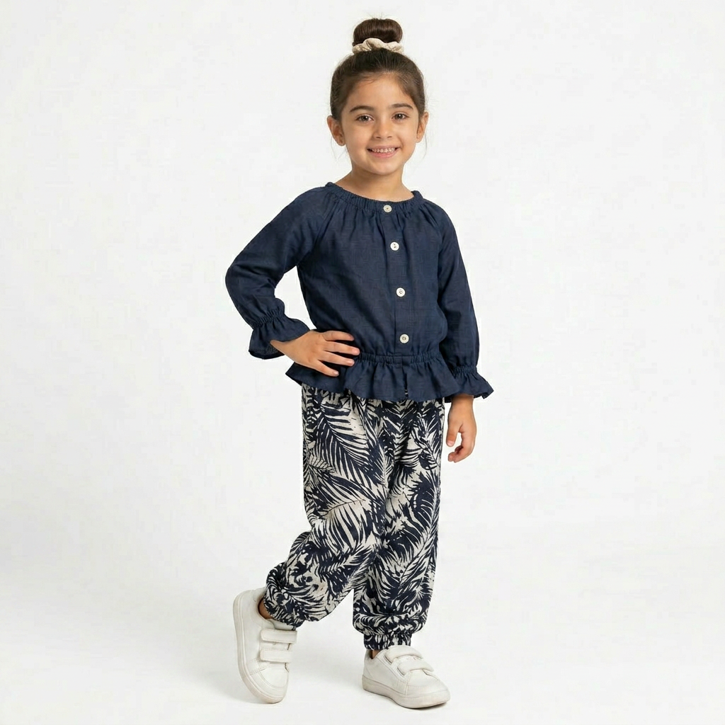 Navy Blue : Classic Leafy Charm Set