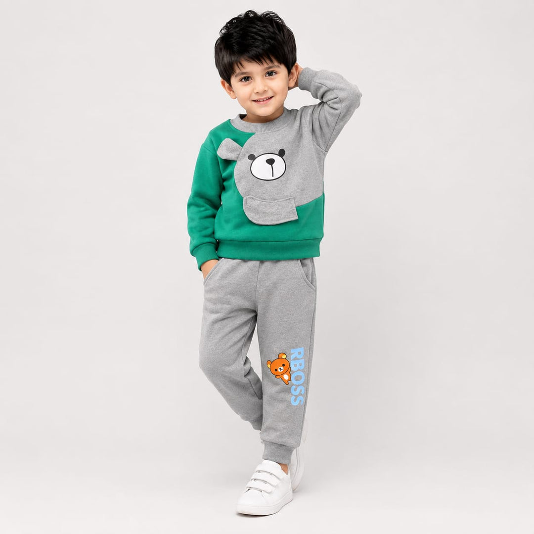Green and grey Pooh tracksuit set