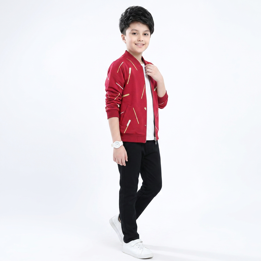 Red stripe tracksuit winter