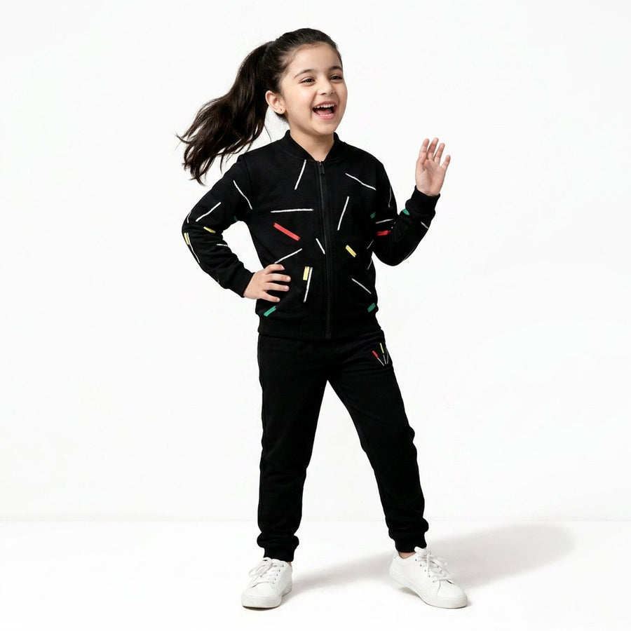 Black stripe :  tracksuit winter