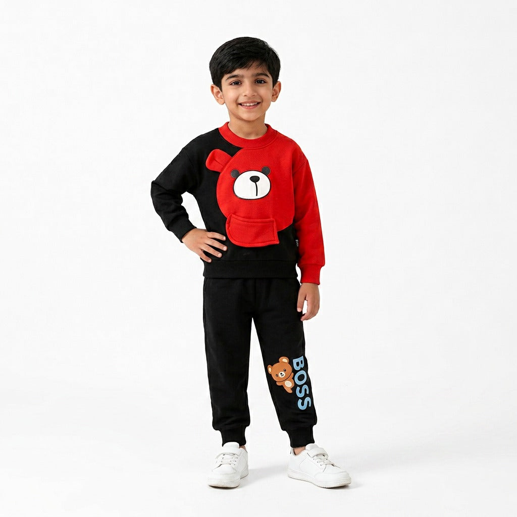 Red and black Pooh tracksuit