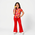 New Red Daisy Flower Printed Kids Wear