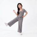 GRAY TWO SIDE POCKET STYLE KIDS DRESS