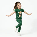 GREEN CUTE GIRL CHOICE PRINTED KIDS WEAR